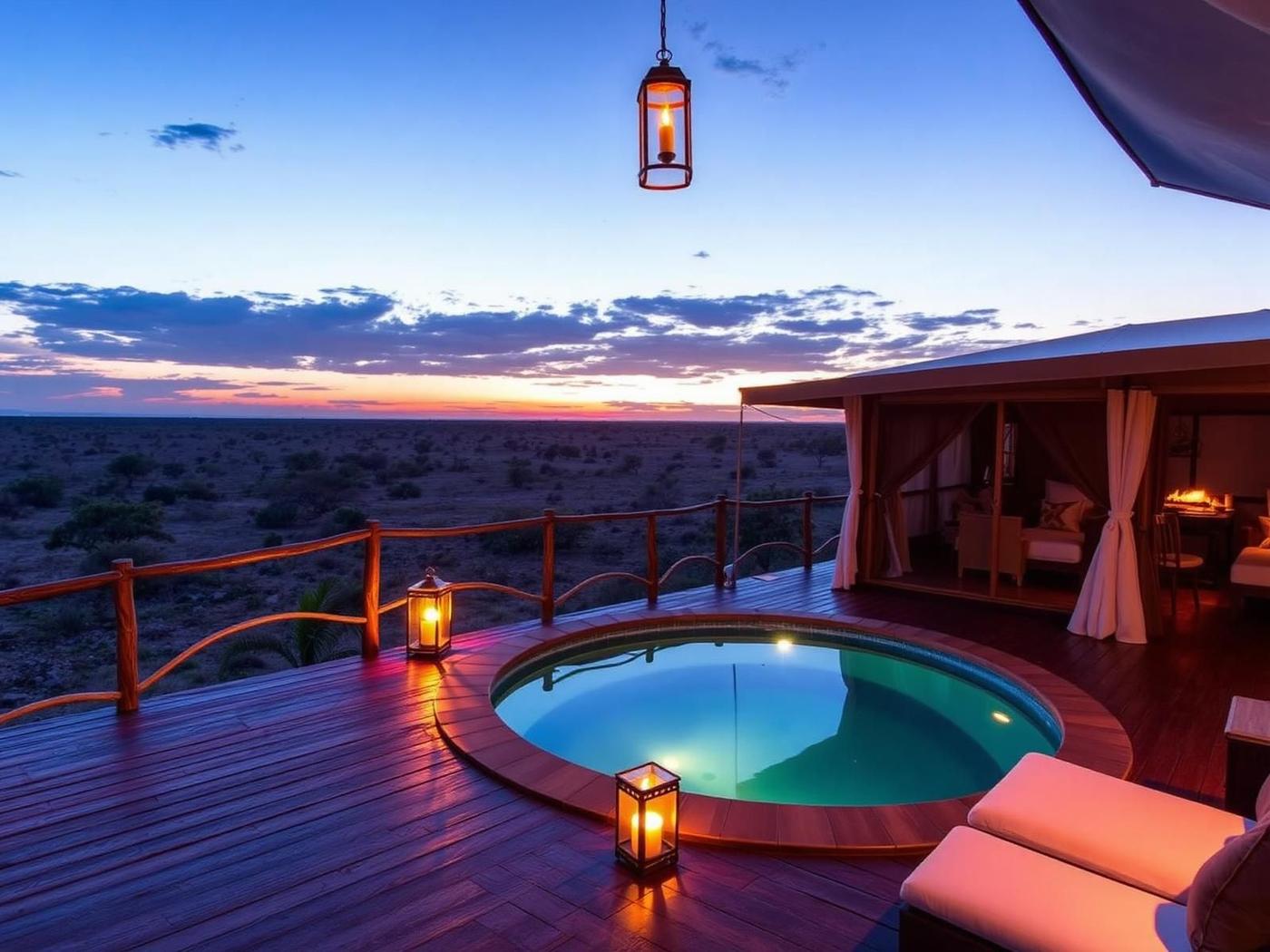 Safari lodge in the bush