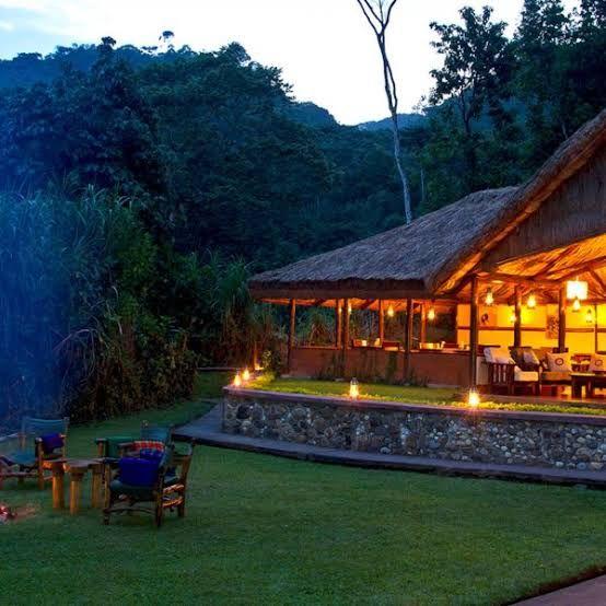 Lodge terrace with a view